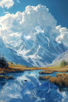 壯麗山湖風(fēng)景