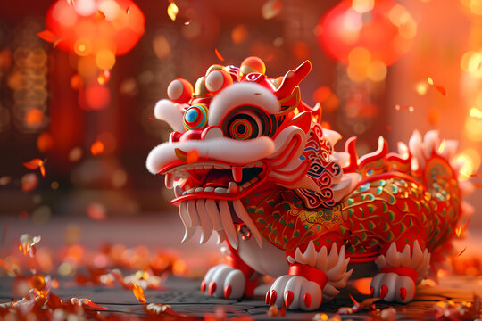 舞龍的AI圖片