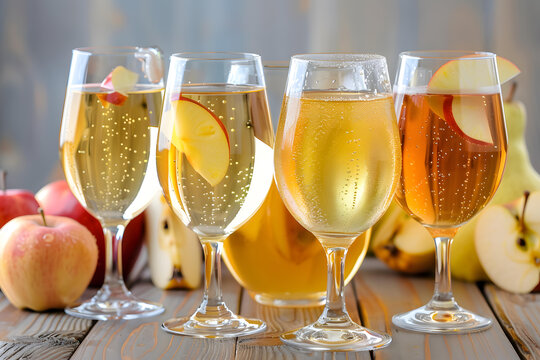 蘋(píng)果味氣泡酒配蘋(píng)果片