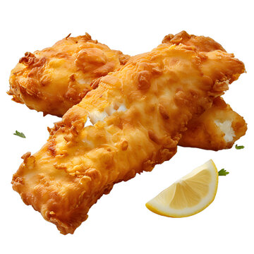 [免摳素材]香酥炸魚排配檸檬