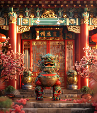 祥獅獻瑞鬧新春