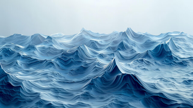 藍白相間的海浪插圖