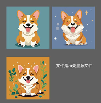 卡通狗手繪
