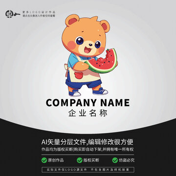 LOGO小熊水果店西瓜群眾
