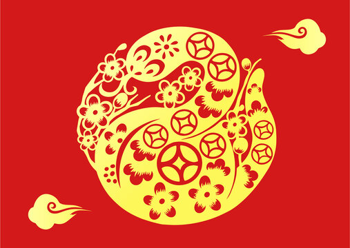 蛇年剪紙
