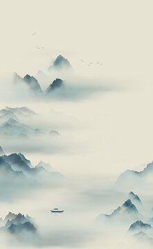 水墨意境山水