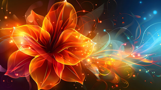 花朵綻放的光芒