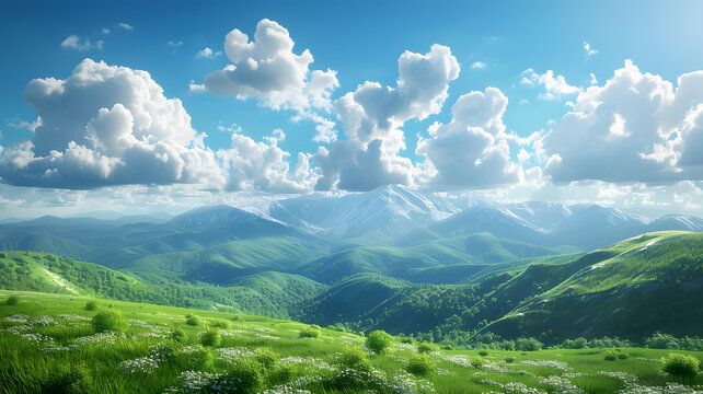 壯麗的山景