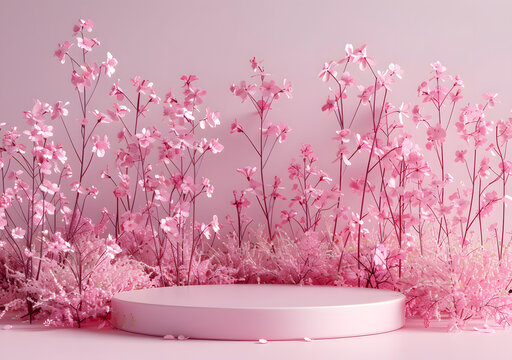 簡(jiǎn)約花卉三維背景