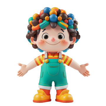 [免摳素材]卡通男孩3D模型