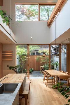 日式現(xiàn)代住宅室內(nèi)木質(zhì)設(shè)計(jì)與花園景觀