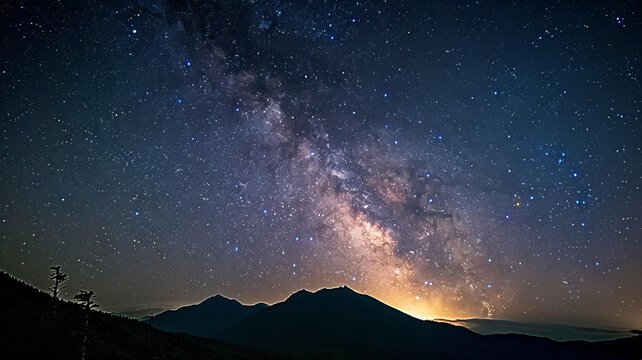 浩瀚星空下的壯麗山河