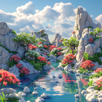奇幻山水畫