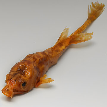 一個(gè)被保存的長尾魚類標(biāo)本