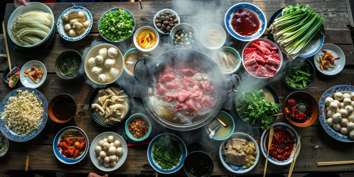 火鍋食材的AI圖片