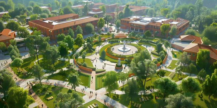 俯瞰大學(xué)校園圖