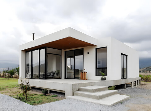 現(xiàn)代簡約風(fēng)格房屋建筑外景