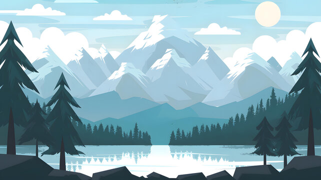 山湖風景