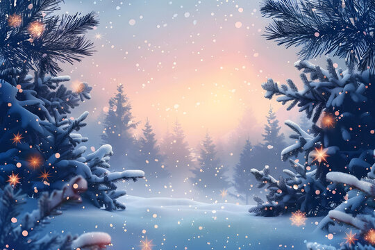 冬日雪景的AI圖片