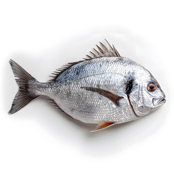 白色背景上的新鮮魚(yú)