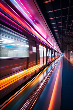 地鐵列車呼嘯進站