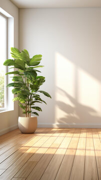 室內(nèi)綠植盆栽擺放在窗邊