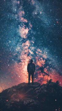 仰望星空的AI圖片