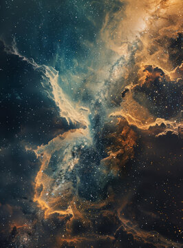 明亮的恒星照亮了星際氣體云