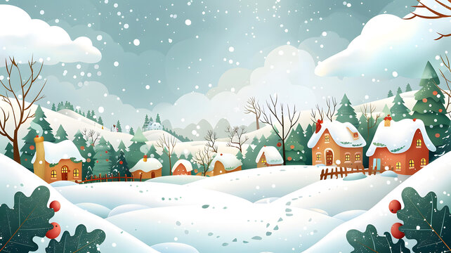 雪中小屋的AI圖片