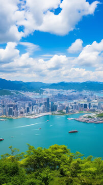 香港維多利亞港城市景觀