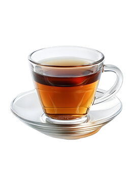 [免摳素材]玻璃杯碟托上一杯紅茶
