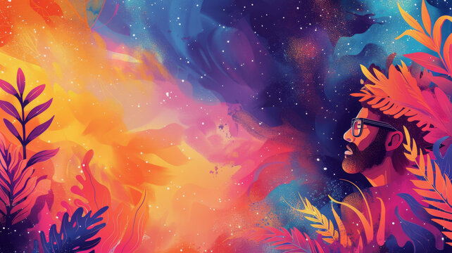 凝視星空的AI圖片