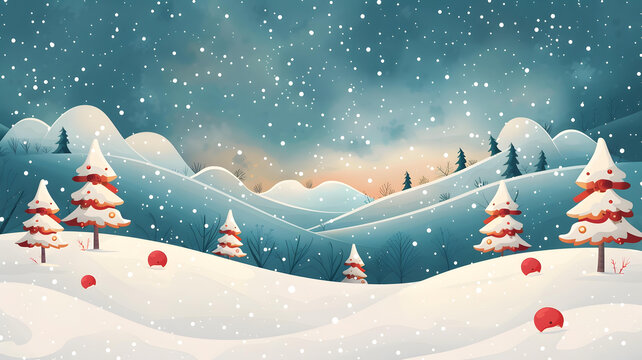 冬日雪景圖
