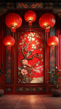 中國風紅房