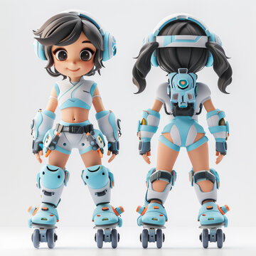 未來(lái)主義溜冰少女