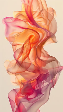五彩繽紛的抽象畫描繪了流動的形狀