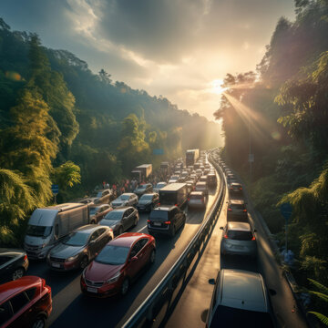 高速公路上的交通堵塞