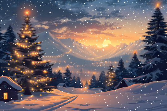 雪地圣誕樹(shù)