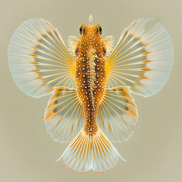 色彩鮮艷的珊瑚礁魚3D渲染圖