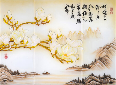 玉蘭簡約裝飾畫