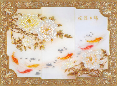 歐式工藝玻璃背景墻錦上添花