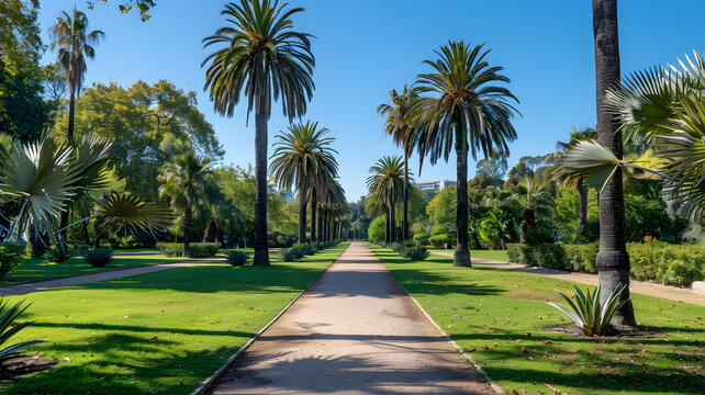公園里綠樹成蔭的小路