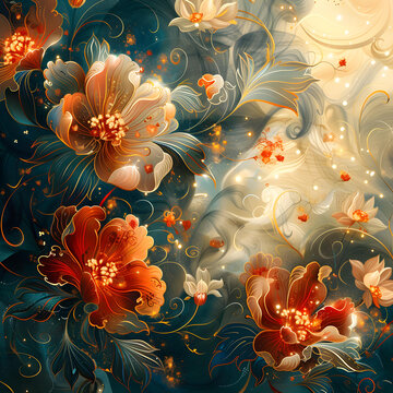 金碧輝煌的花朵