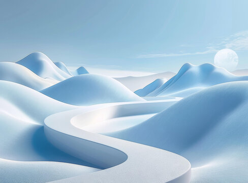 雪山公路渲染圖