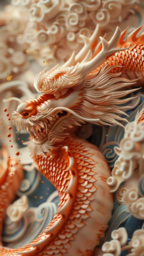 瑞獸祥龍浮雕