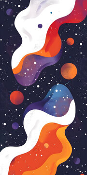 抽象宇宙星系背景圖設(shè)計