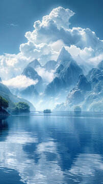 漓江山水畫