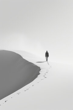 人在沙漠中行走