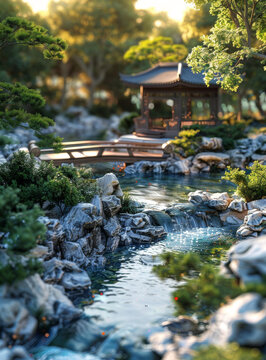 中國園林亭臺(tái)水榭