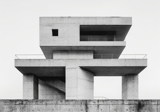 一座混凝土建筑的廢墟